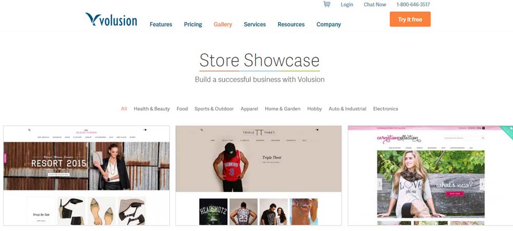 Volusion Hosted E-commerce Platform