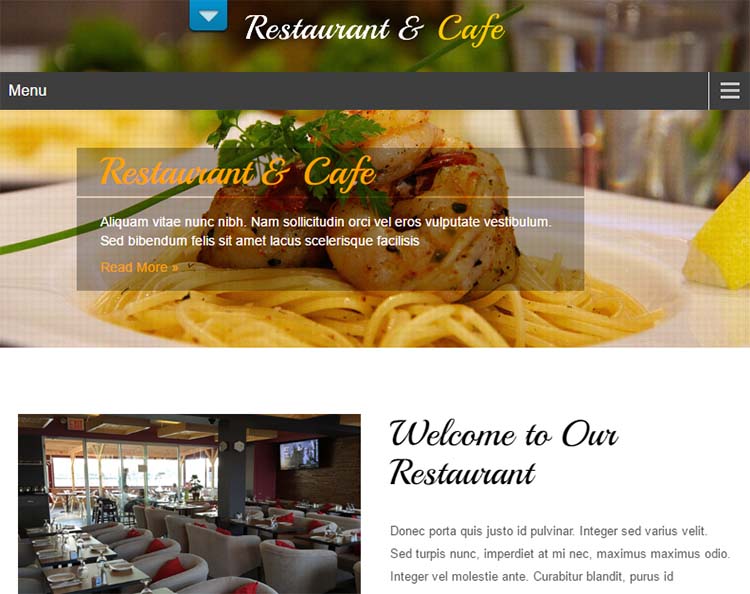 Free Plus Responsive WordPress Themes Restaurant Lite