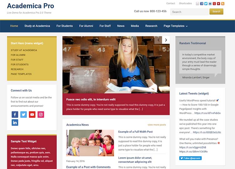 Academica Pro Education WordPress Themes