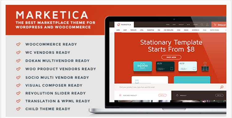Marketica Marketplace WordPress Themes