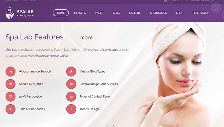 Salon WordPress Themes SpaLab