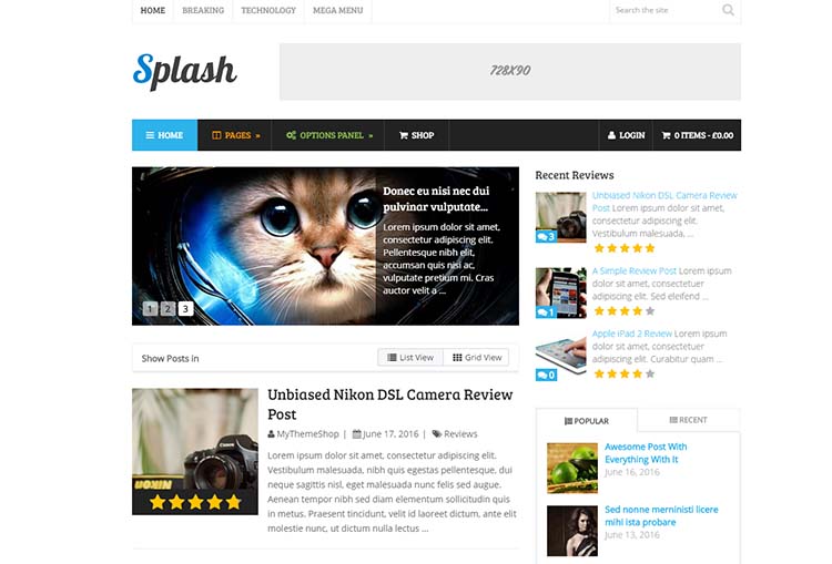 Splash Affiliate WordPress Themes