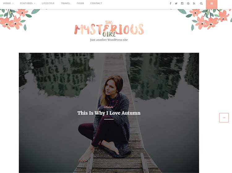The Mysterious Girl Feminine WordPress Themes