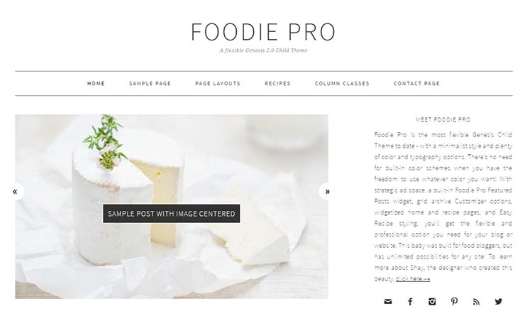 WordPress Food Themes Foodie Pro