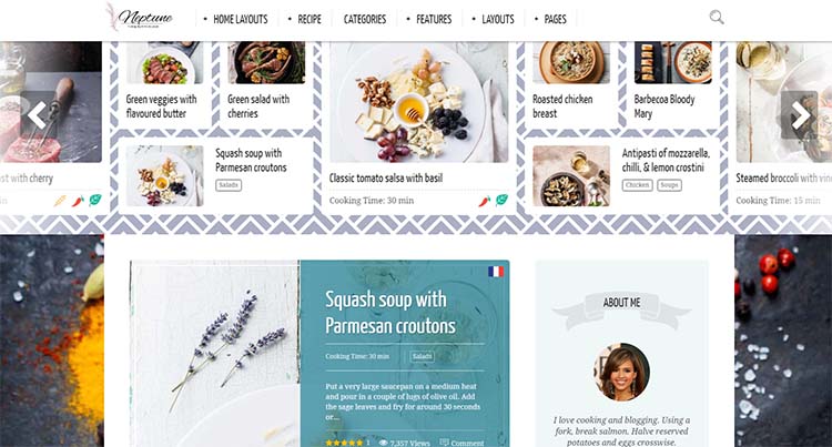 WordPress Food Themes Neptune